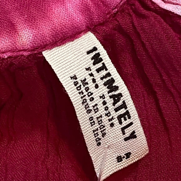 🆕 Free People Pink Lightweight Gauze Tie-Dye High/Low Dress - Picture 2 of 10